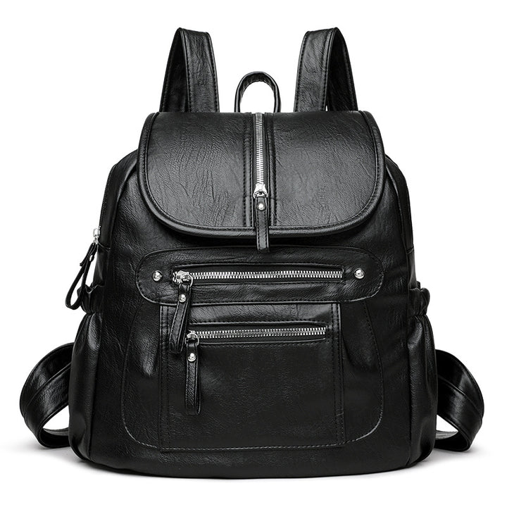 Durable Faux Leather Backpack