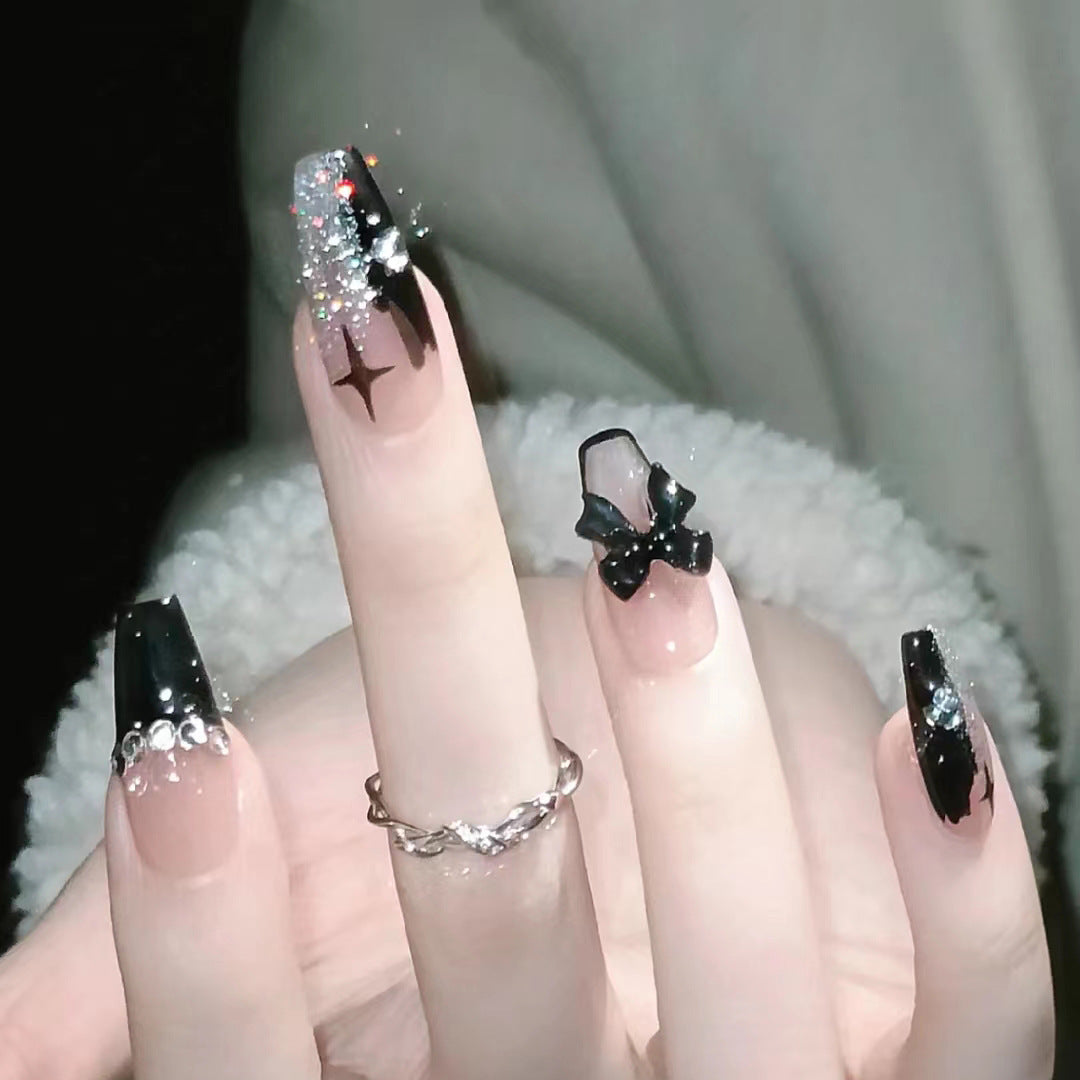 Stylish Long Coffin Nail Extensions Bowlift