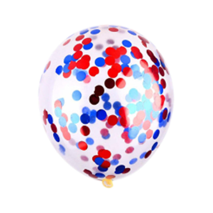 Unisex latex balloon printed with patriotic USA heart and lettering design Bowlift