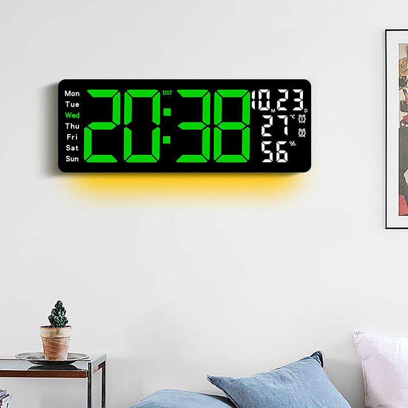 Digital Multi-Function Alarm Clock with Color LED Display Bowlift