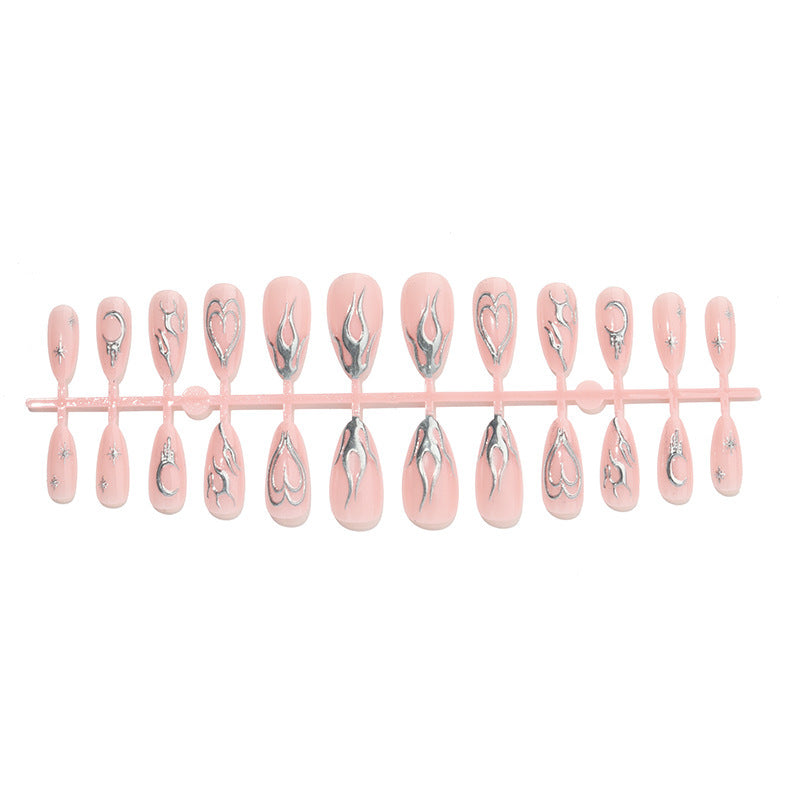 Glamorous artificial nail set with detailed jewelry embellishments Bowlift