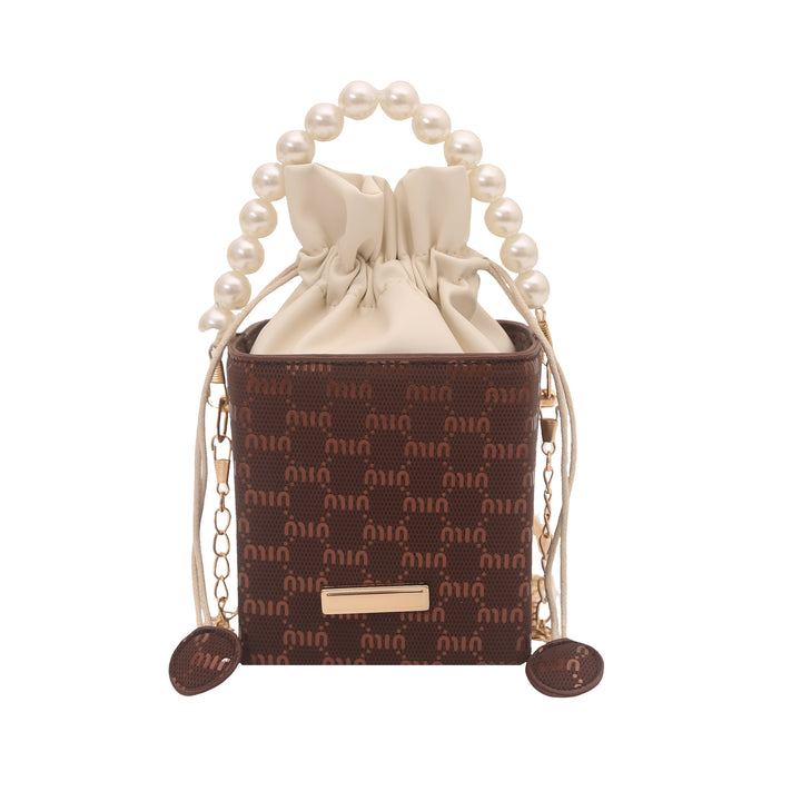 Elegant Pearl-Handled Mini Bucket Bag Bowlift