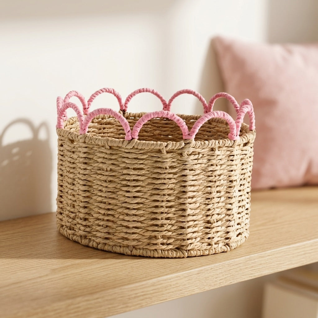Decorative storage basket with wave pattern Bowlift