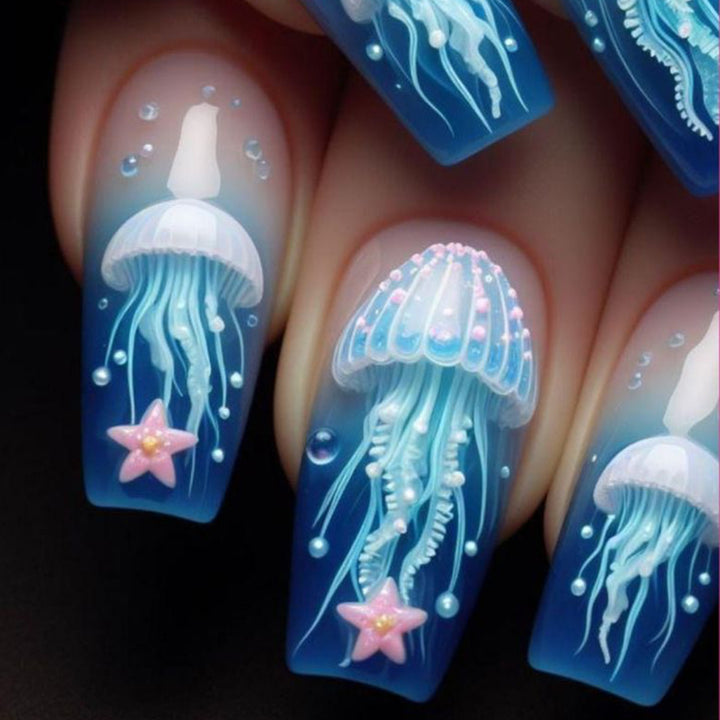 Marine-Themed Gel Nail Art Designs Bowlift