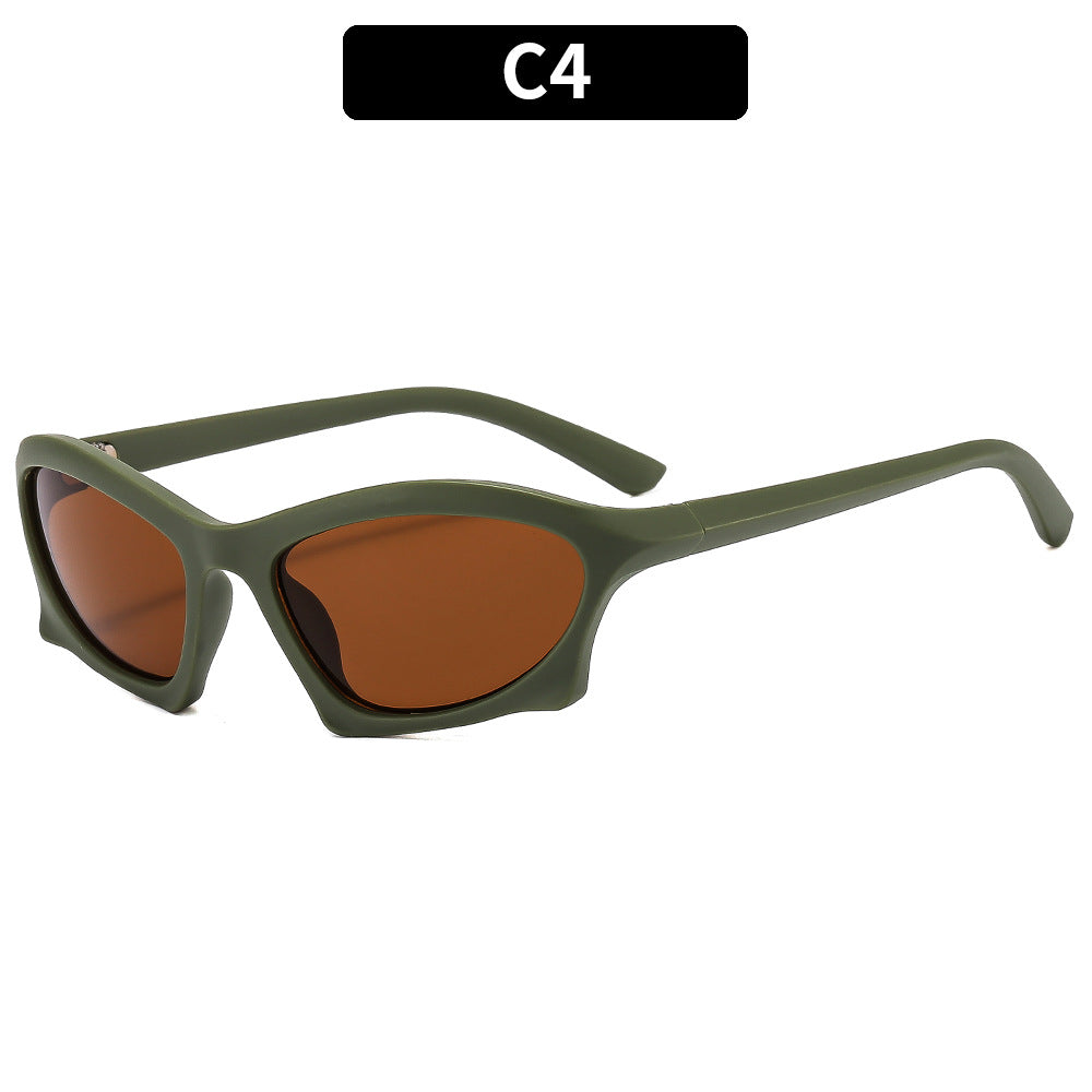 Sculpted Retro Cat-Eye Sunglasses