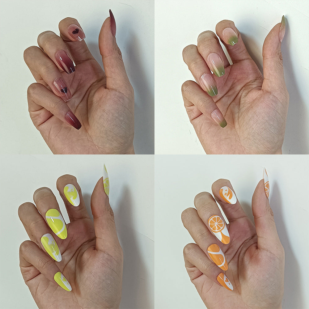 Artificial nails with floral minimalism Bowlift