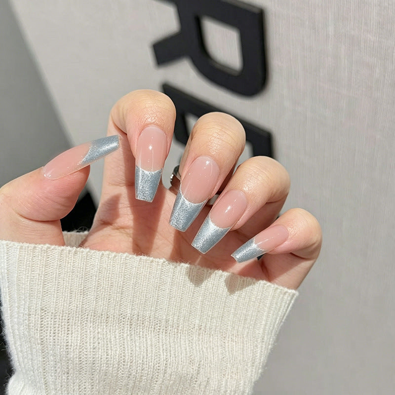 Elegant Glittery Acrylic Nail Extensions Bowlift
