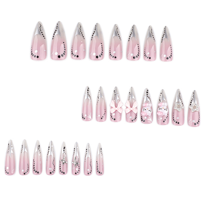 Artful Nail Extensions with Glamorous Decor Bowlift