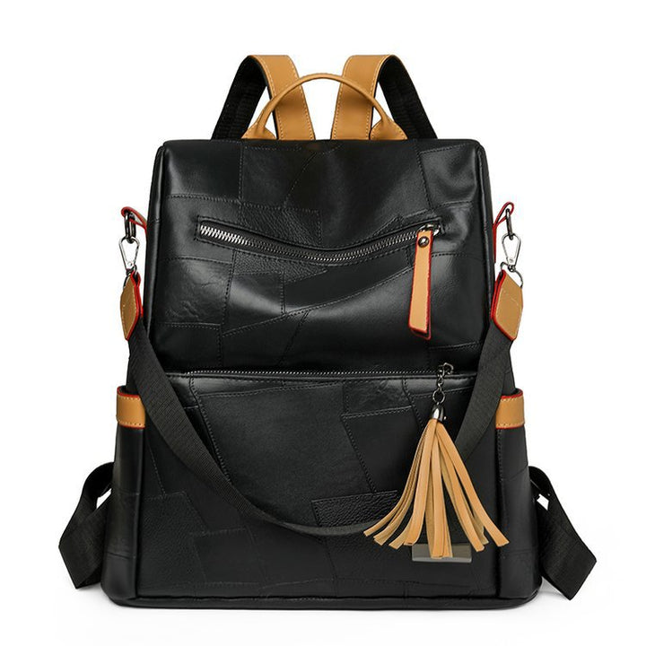 Textured Faux Leather Backpack Bowlift