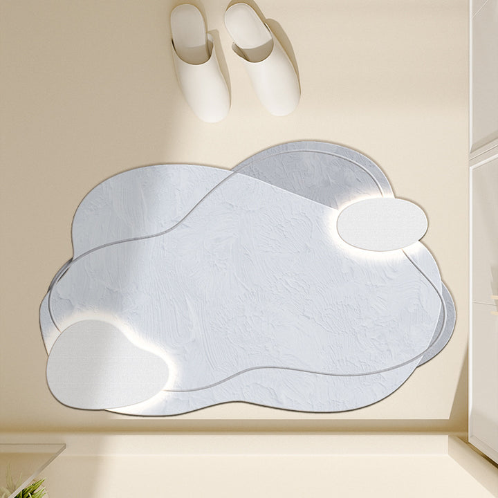 Floral-Inspired Decorative Bath Mat Bowlift