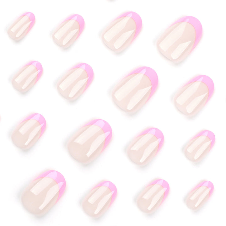 Artistic Nail Art with Gloss Finish and Elegant French Tip Bowlift