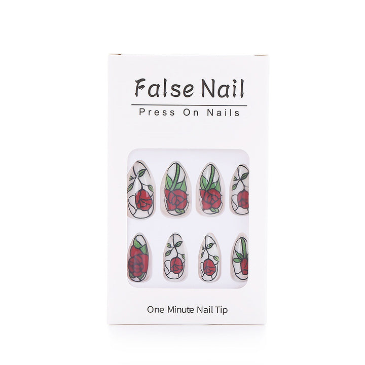 Elegantly designed artificial nails with floral pattern Bowlift
