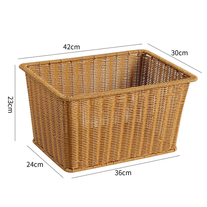 Handwoven Rectangular Storage Basket Bowlift