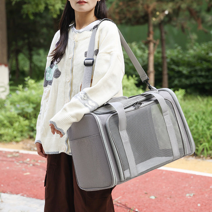 Unisex Pet Transport Bag with Breathable Mesh Bowlift