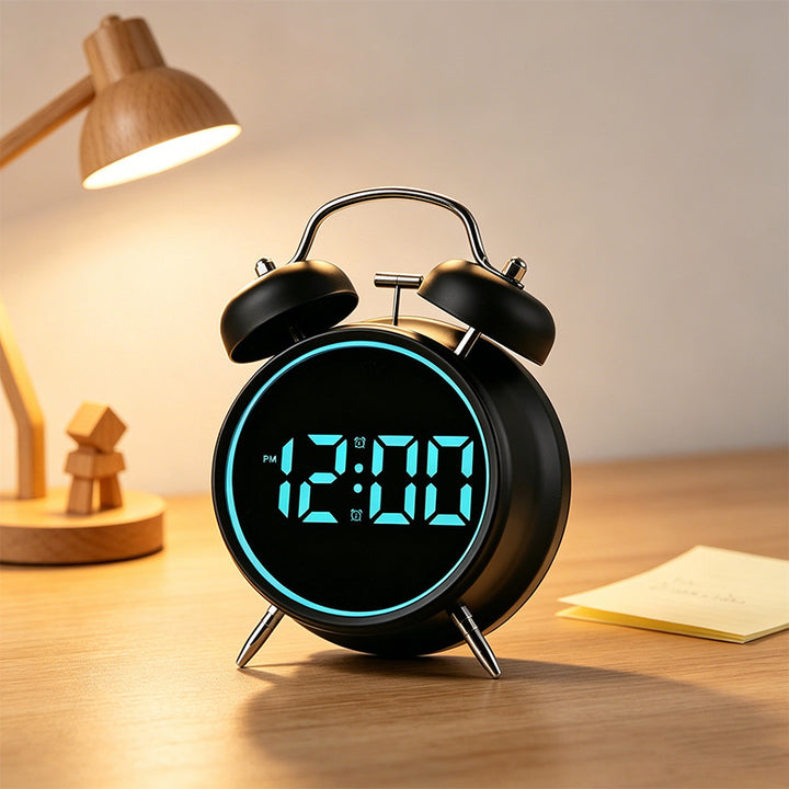 Digital Radio Alarm Clock in Modern Design Bowlift