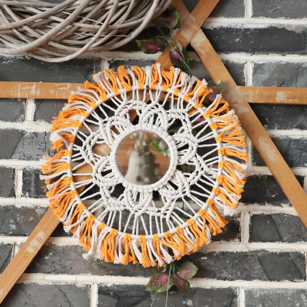 Round Macrame Wall Mirror