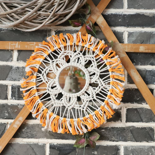 Round Macrame Wall Mirror