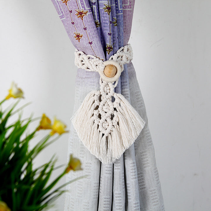 Macrame Curtain Tieback Holder Bowlift