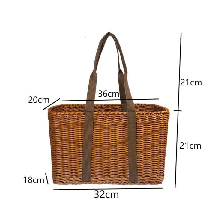 Handwoven Decorative Market Basket Bowlift
