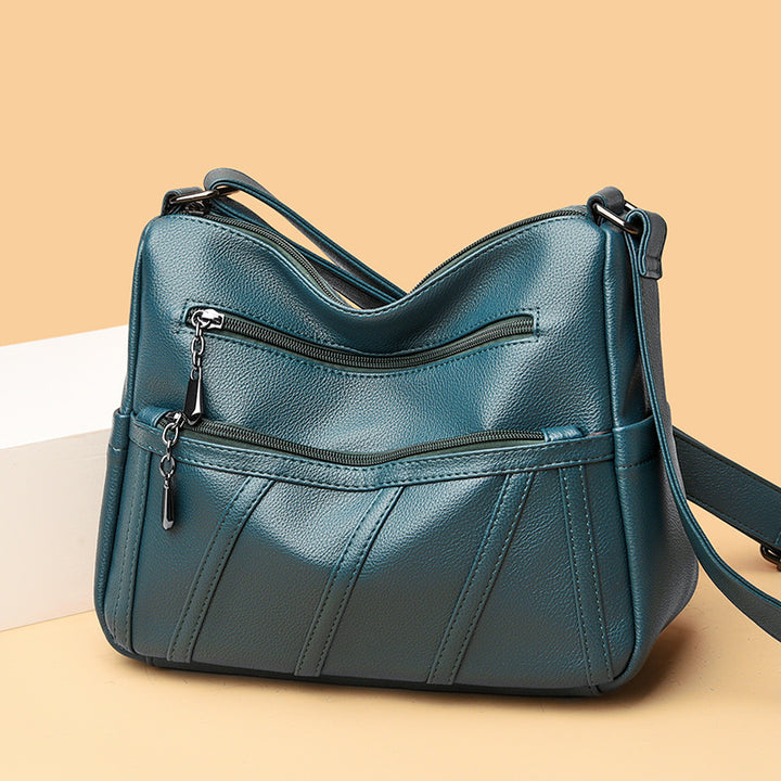 Elegant Zip-Detail Shoulder Bag Bowlift