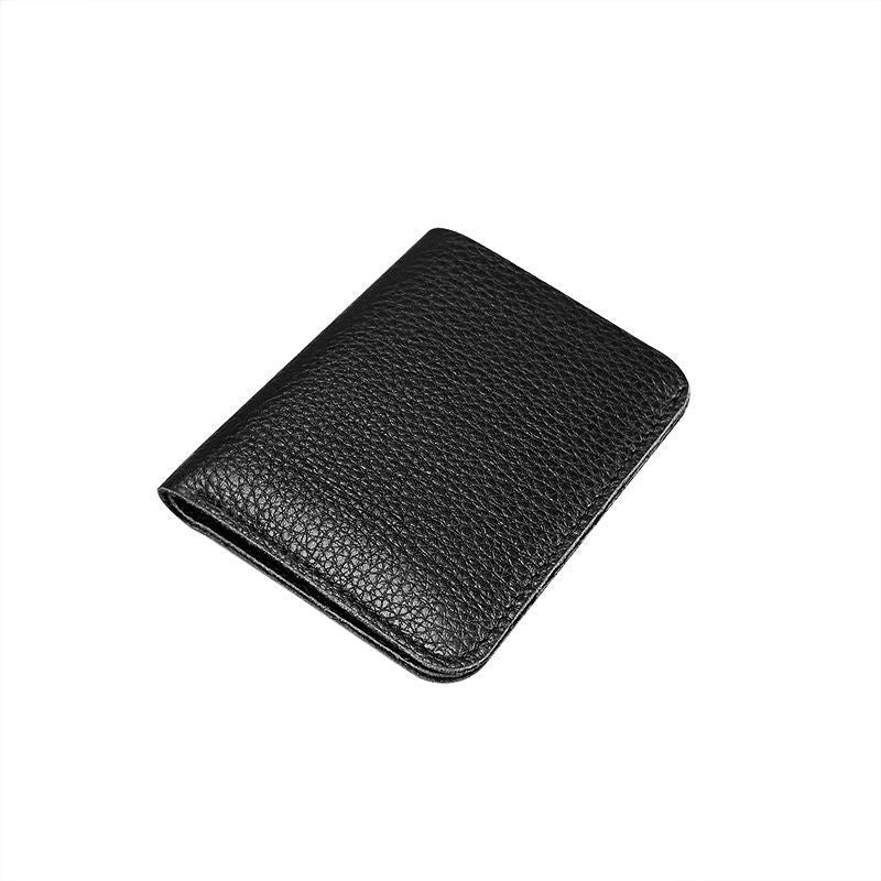 Textured Leather Bi-Fold Wallet Bowlift