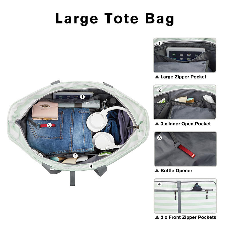 Large multipurpose tote bag with compartments Bowlift