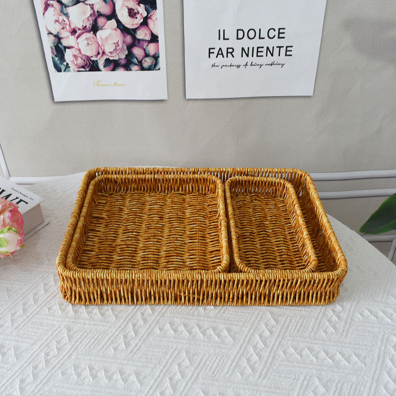 Elegant Handwoven Serving Tray Bowlift