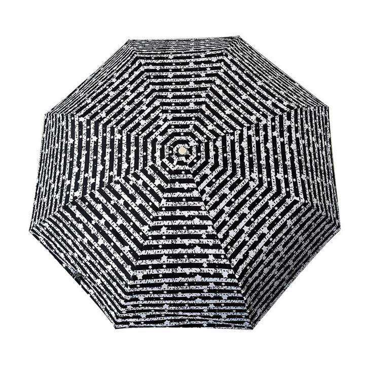 Women Foldable Umbrella with Stylish Stripe Pattern Bowlift