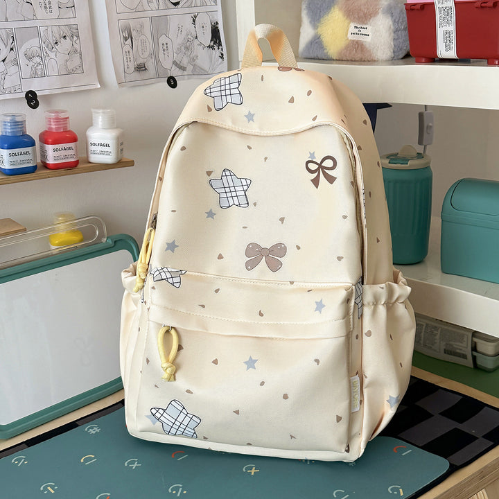 Fun-Themed Cartoon Print Backpack Bowlift