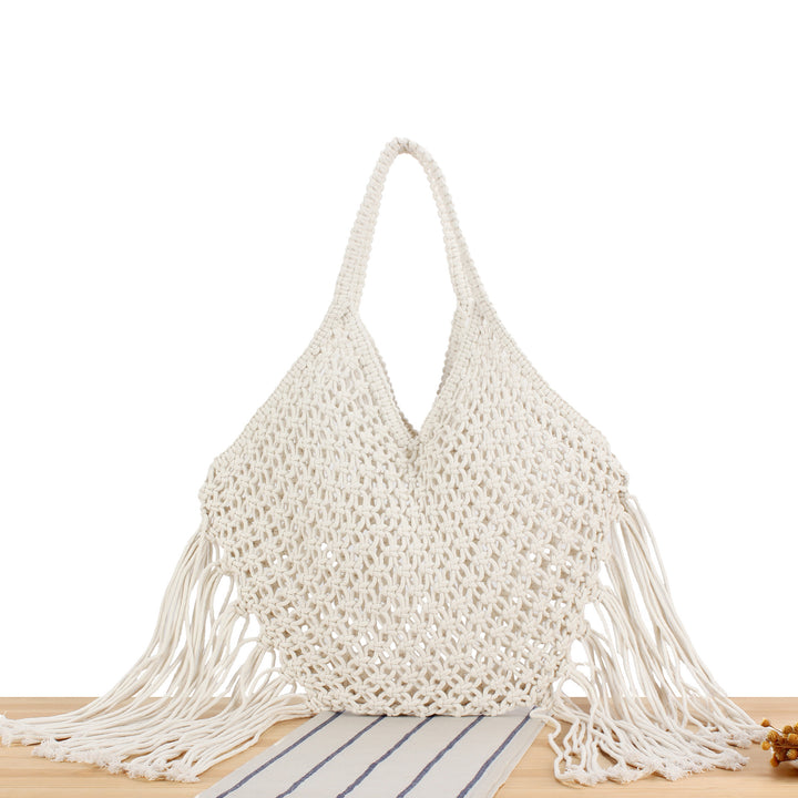 Large Macramé Shopping Basket Bowlift