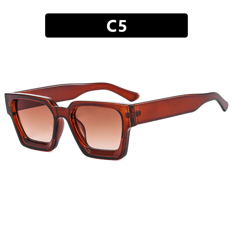 Ladies fashionable square sunglasses with sturdy frame and yellow lenses Bowlift