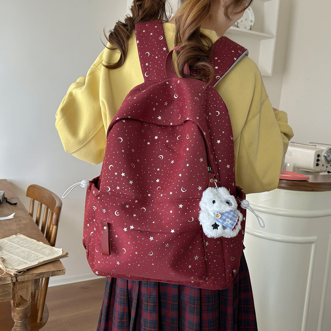 Whimsical Star-Patterned Backpack Bowlift