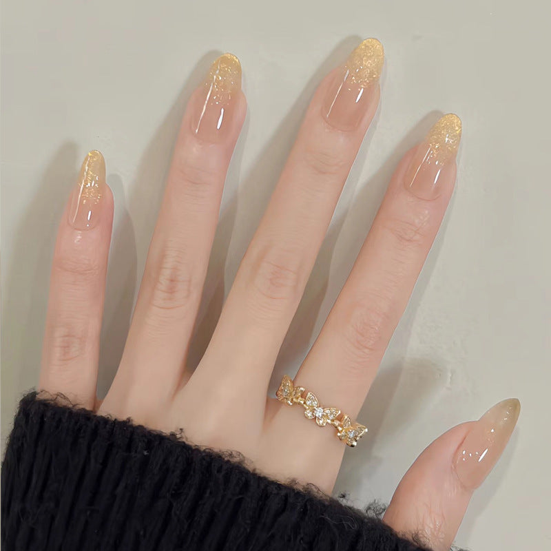 Premium Long Almond-Shaped Press-On Nails Bowlift