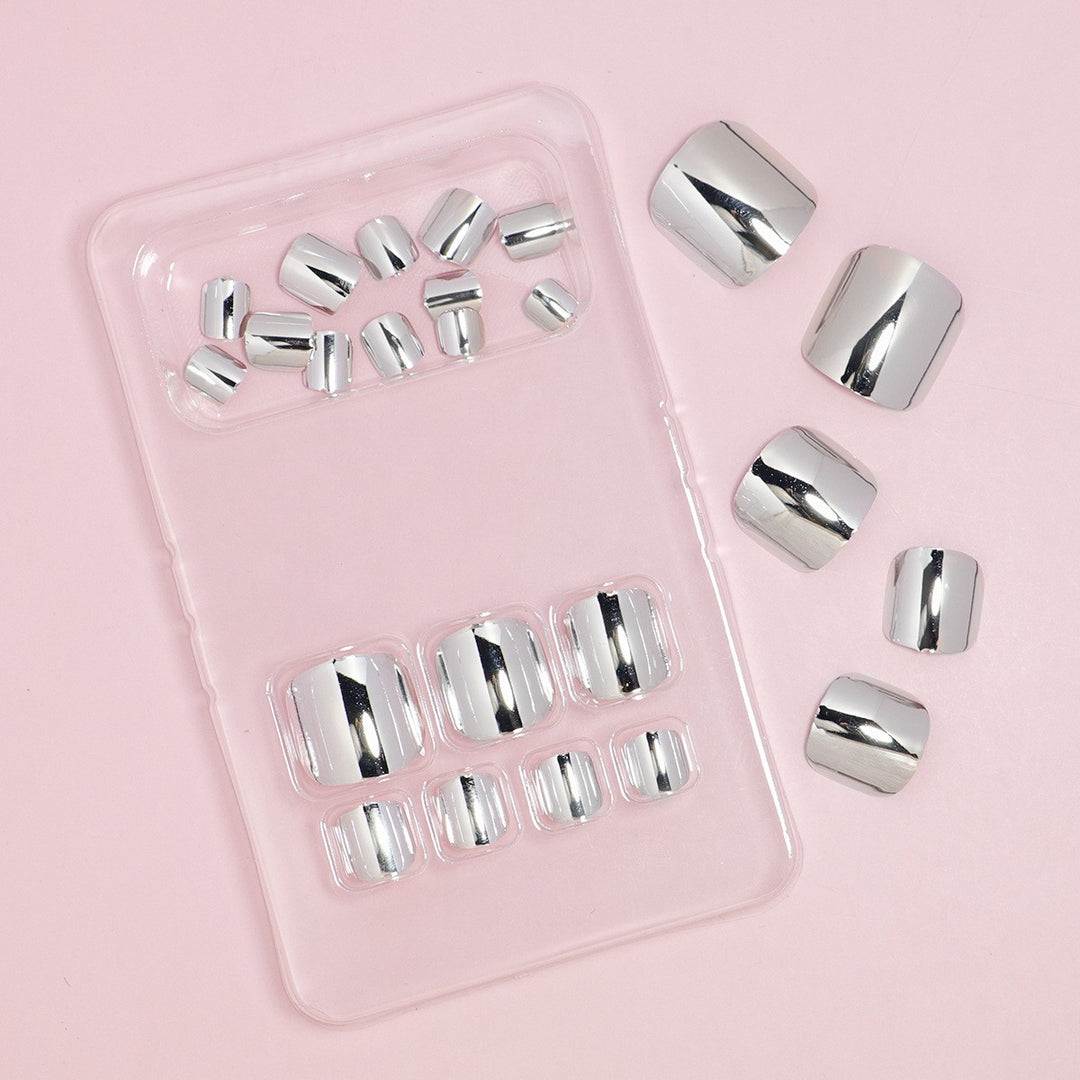 Premium Metallic Press-On Nail Set Bowlift