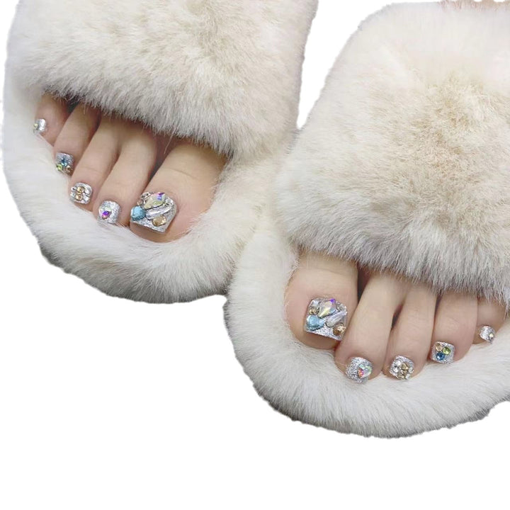 Decorative Crystal-Embellished Press-On Nails Bowlift
