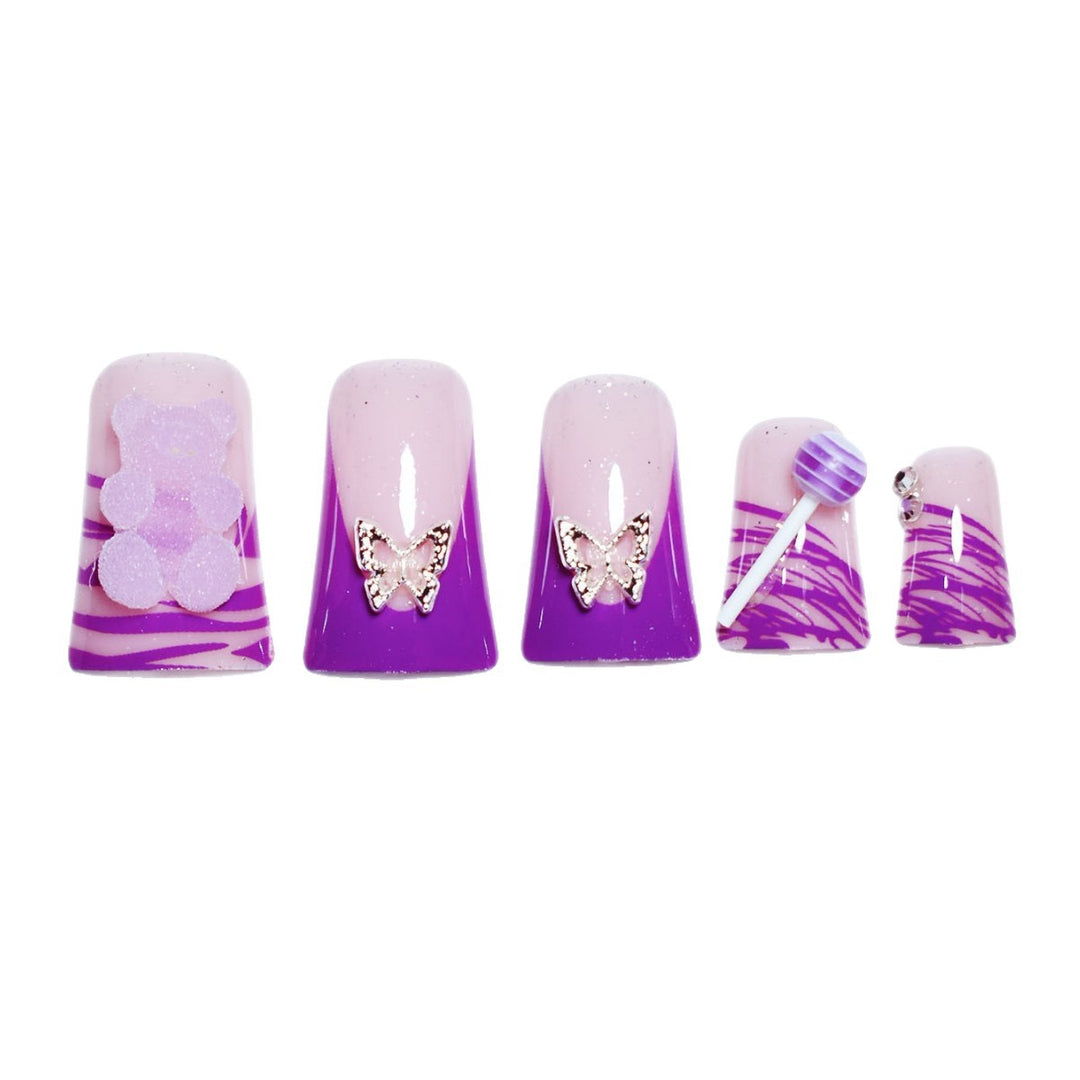 Artistic Butterfly Nail Design Extensions Bowlift