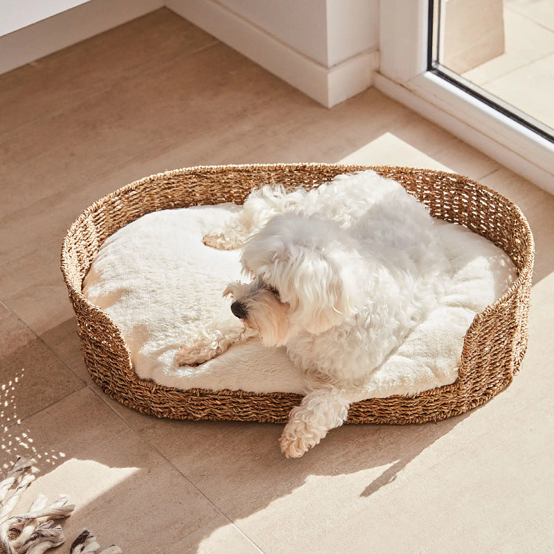 Cozy and stylish dog bed made of braided material Bowlift