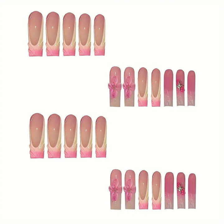 Floral Accent Nail Art Extensions Bowlift