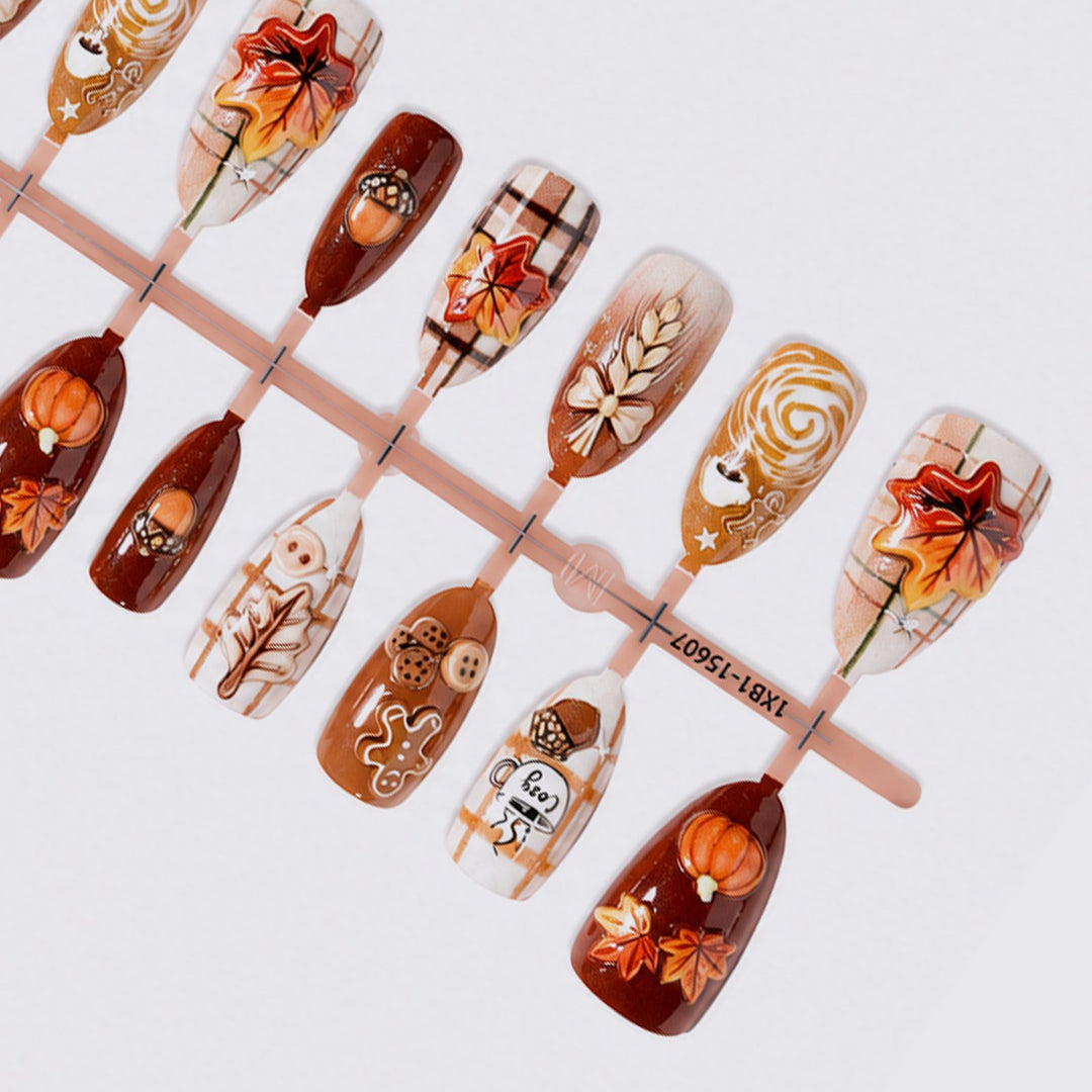 Creative Nail Art Set with Autumn Motifs Bowlift