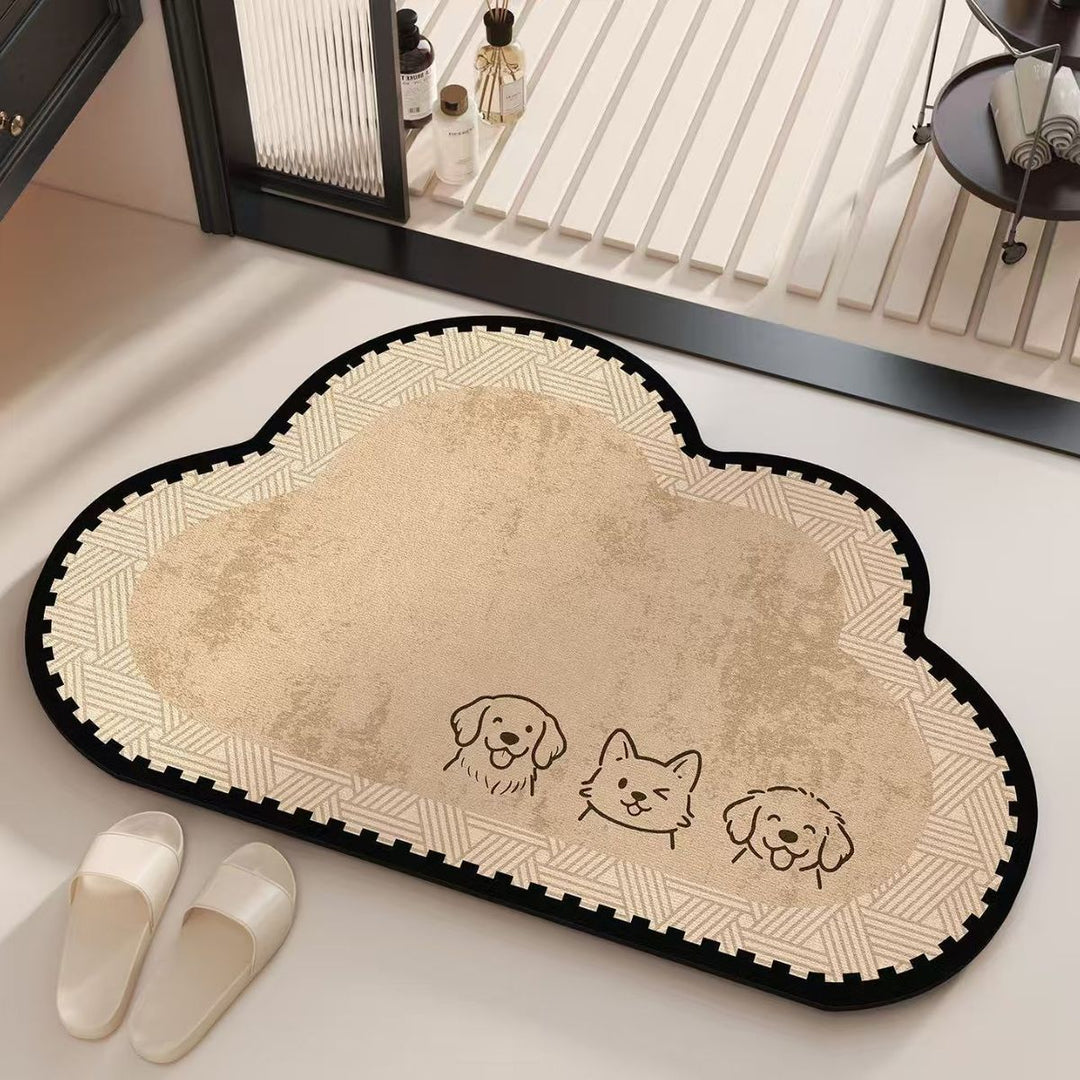 Playful Cat-Themed Bath Mat