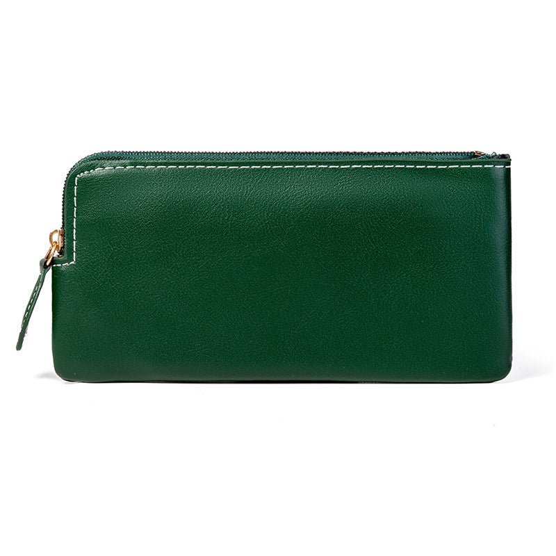 Premium Leather Zippered Travel Wallet Bowlift
