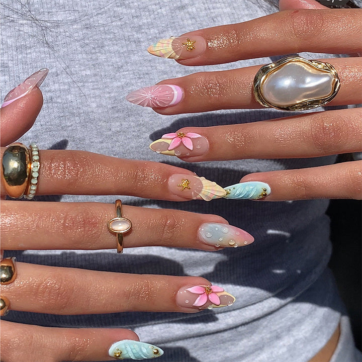 Luxury Nail Art Set with Galactic Designs Bowlift