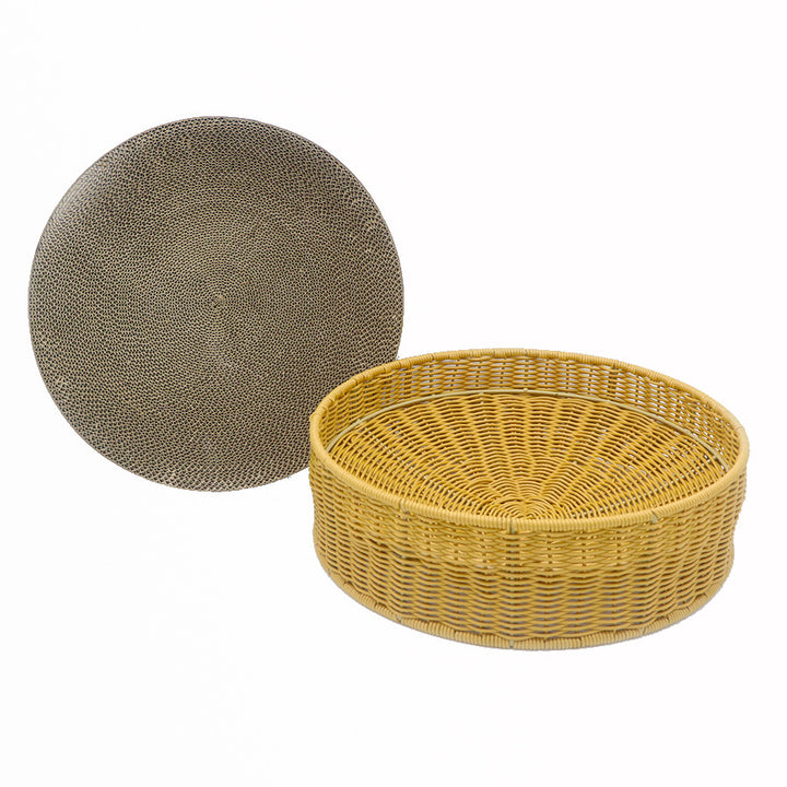 Cozy cat basket made of woven material Bowlift