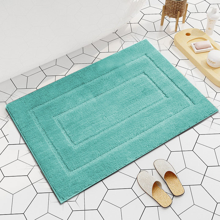 Plush Rectangular Bath Mat Set Bowlift