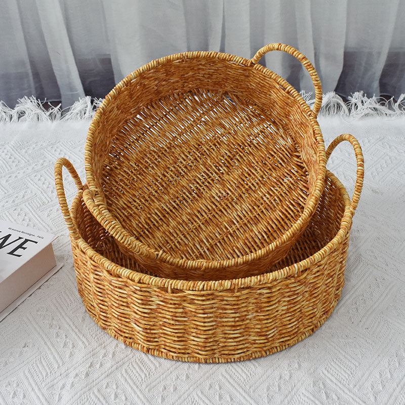 Handwoven Natural Rattan Storage Baskets Set Bowlift