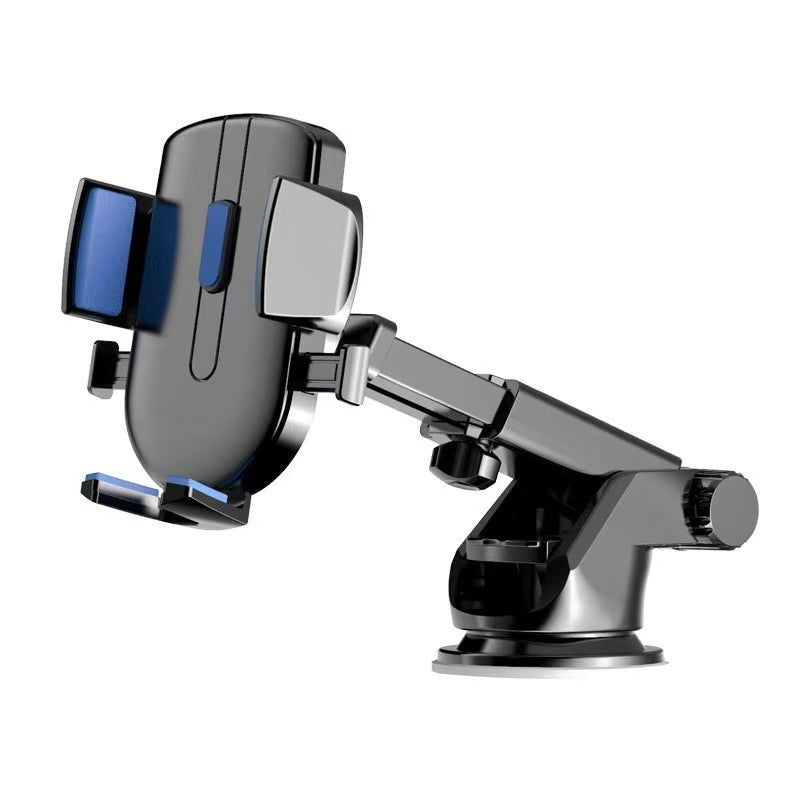 Adjustable telescopic suction car phone holder with full rotation gravity auto-lock Bowlift