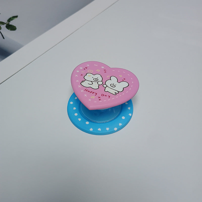 Heart-Shaped Character Phone Grip Bowlift