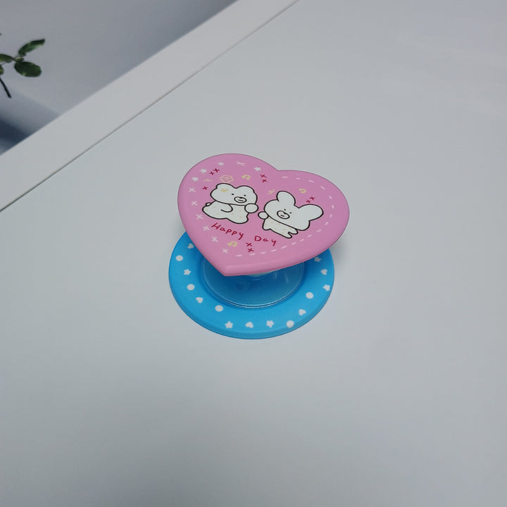 Heart-Shaped Character Phone Grip Bowlift