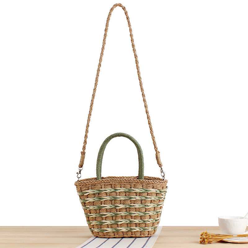 Braided Designer Handbag with Removable Shoulder Strap Bowlift