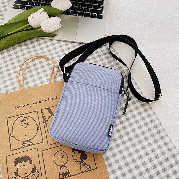 Corduroy Crossbody Phone Pouch Bag with Adjustable Strap Bowlift